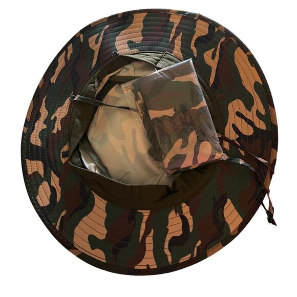 Camouflage Wide Brim Sun Protection Unisex Hat - Picture 3 of 5